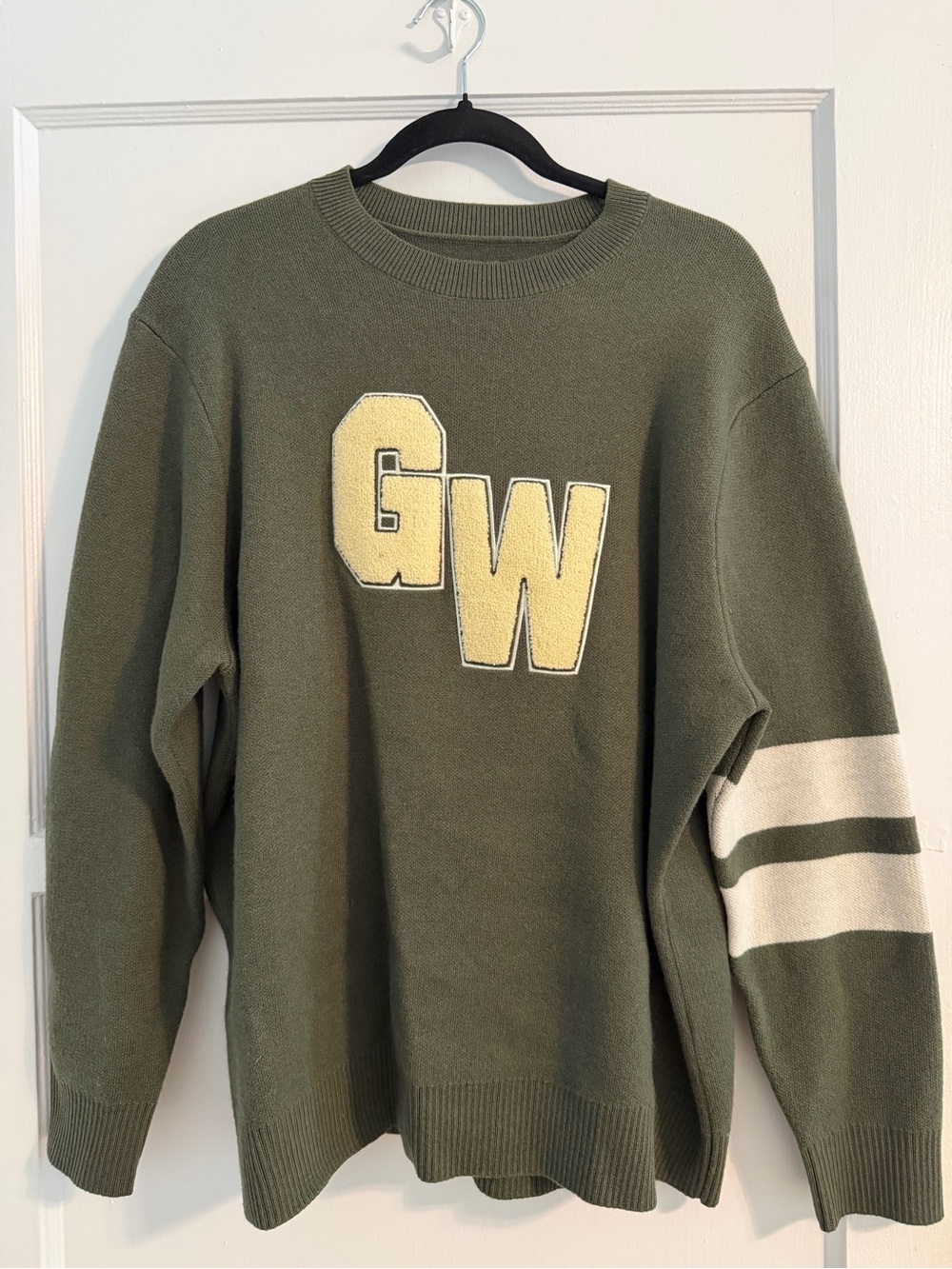 Golf Wang Olive Green Crewneck with Yellow 'GW' Patches